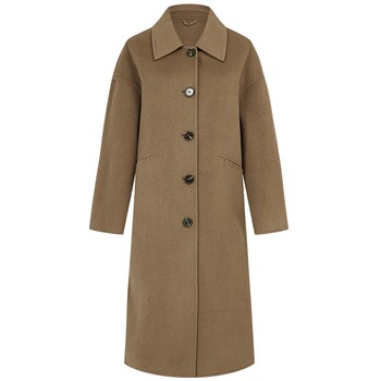 Mandesey wool long woolen jacket