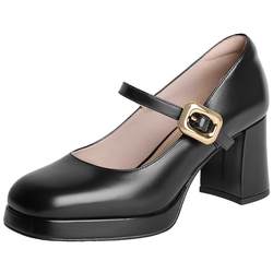 Belle Mary Jane thick heel high heels new women's shoes mall genuine leather small leather shoes Lolita shoes BYB02CQ3