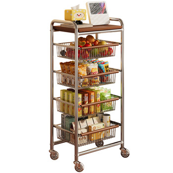 Middle style movable trolley household snacks and storage