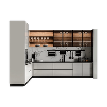 Quanyou whole house cabinet customization overall modern open kitchen household kitchen cabinet storage guide table one-piece customization