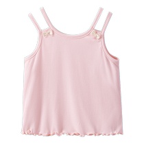 Girls camisole outer wear toddlers summer pink tops children thin summer clothes baby summer clothes 2024