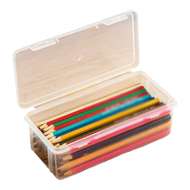 Pencil containing box large capacity transparent stationery containing box pen holder painted lead children wax pen drawing sketching pen bag