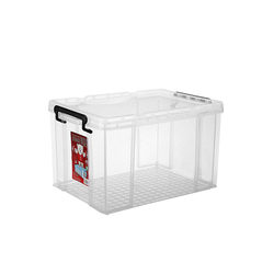 Transparent plastic storage basket Set up large thick toy clothes with a storage box household storage box