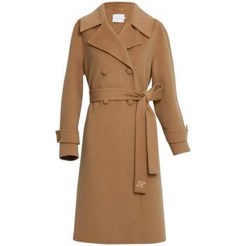 OBEG欧碧倩廓形大衣外套女秋冬季系带羊毛双面呢长款10444065