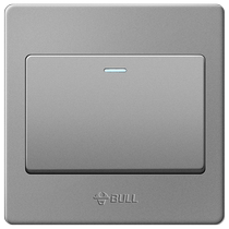 Bull one-on multi-control mid-way switch single-link 86 type one-light single-on three-control mid-control relay home decoration switch panel