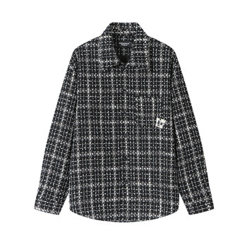 Dangerouspeople Joker Xue Dsp Plaid Patch Embroidered Shirt Trendy Brand Chanel-Style Versatile Jacket
