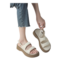 Daphne sandals womens 2024 new summer outer wear thick-soled fashion high-end fairy-style sandals beach shoes