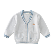 Davibella children sweater sweatshirt autumn winter boy coat 2024 new male baby pure cotton knit cardiovert dress