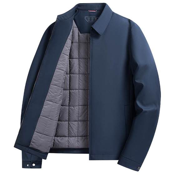 [Add cotton keeps warm] Romon men's short cotton jacket 2023 winter cotton jacket middle -aged and elderly father pretend to be a cadre jacket