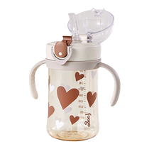 Thermos foogo bottle 6 months old and over 1 year old baby ppsu drinking milk baby learning cup mouth drinking water straw