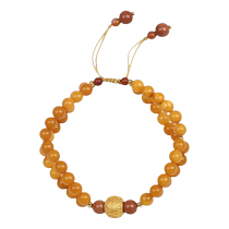 Potala Palace 925 Anemone Bucket Beads Beeswax Southern Red Bracelet Womens Multi-circle Bead Bracelet Niche Design