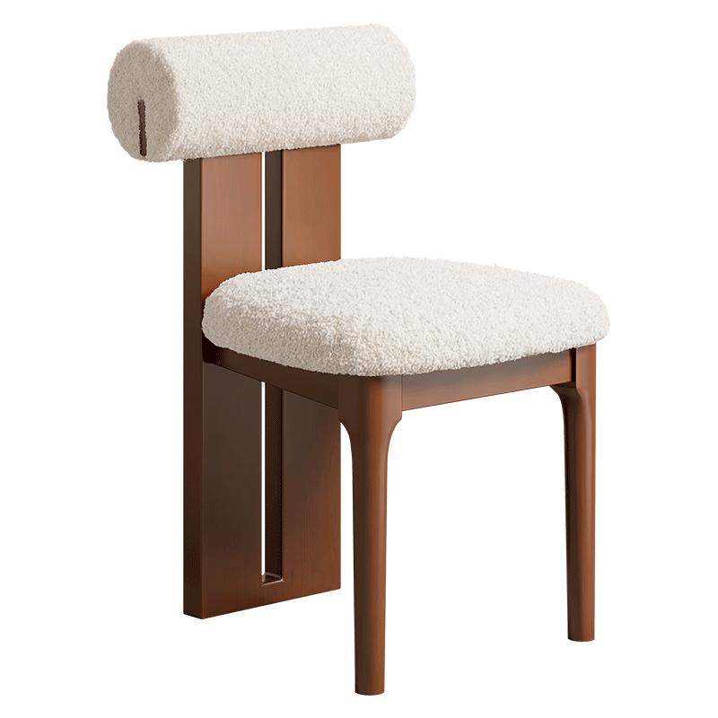 Solid wood dining chairs, home dining tables and chairs, simple modern, medieval island backrest chairs, designer makeup stools, hippopotamus chairs
