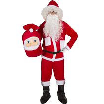 Santa Claus costume grandpa and father-in-law performance clothes for men and women Christmas decorations adult and childrens suits