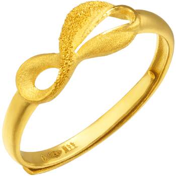Chow sang sang gold ring endless ribbon open ring