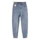 Jeans ແອວ elastic ສໍາລັບແມ່ຍິງໄຂມັນ, slimming pants harem