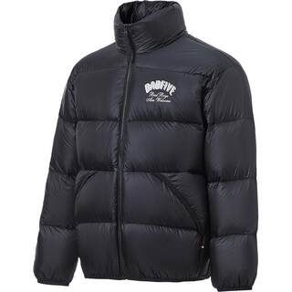 Li Ning loose stand collar men's printed short down jacket