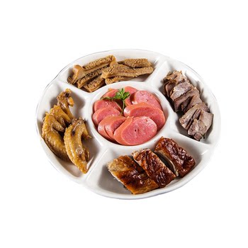10-inch ceramic braised meat platter round