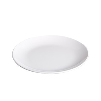Melamine plate imitation porcelain plastic round dish plate ຮ້ານອາຫານການຄ້າໂຮງແຮມໂຮງແຮມພິເສດສີຂາວບໍລິການຕົນເອງໄດ້ຕະຫຼອດແຜ່ນກະດູກ
