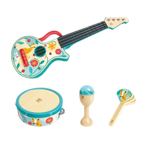 Hape four-in-one ukulele set for 3 years old entry-level music toys for children and babies to cultivate musicality for men and women
