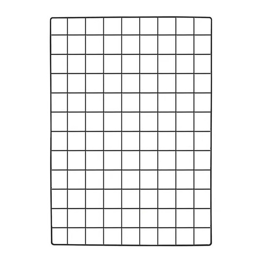 Black bold mesh grid photo guardrail hanging