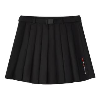 FILA FUSION斐乐潮牌梭织裙女2024秋季新款时尚休闲半身裙百褶裙