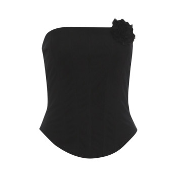ແບບສາວຮ້ອນ corseted tube top high waisted skirt ຊຸດສອງສິ້ນ