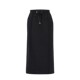Martino black elastic waist straight skirt