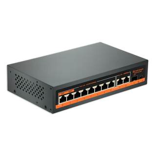 监控专用千兆POE交换机8口16口24口国标52V智能供电防雷防浪涌支持海康大华TP摄像头及无线AP