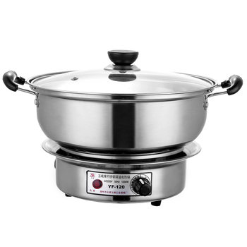 Portable knob temperature-adjustable split electric hot pot