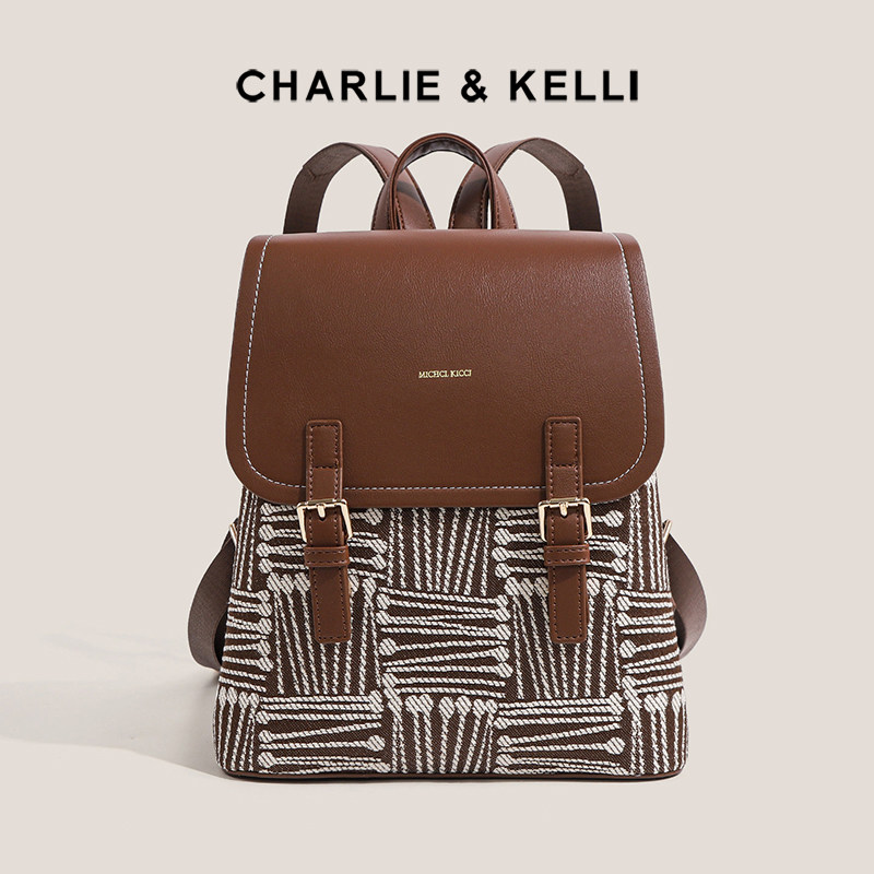 C&K official flagship store 2026 new casual minimalist backpack retro stylish women's schoolbag
