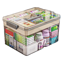 Medicine box home medicine storage box medicine box household multi-layer transparent large capacity portable medical small medicine box