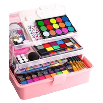 Childrens face painting tool set pigment body painting stage makeup cheerleading water-soluble makeup pigment tools