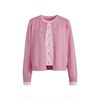 Wide pink fake two-piece sweater cardigan jacket 2026 autumn new style women's sweater inner top yellow
