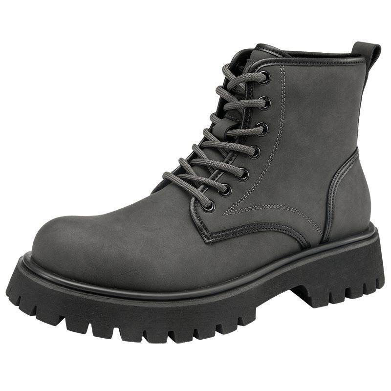 Aokang men's shoes autumn new high-top fashion Martin boots men's low-heeled business casual shoes outdoor work boots