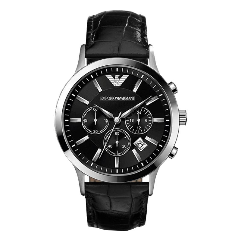 Armani three-eye chronograph watch fashionable and casual