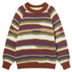 Eptison contrast stripe loose lazy sweater