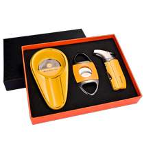 CIGARLOONG cigar lighter set with cigar cutter metal portable two-piece CLT-0104