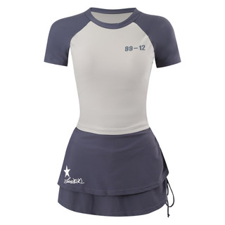 Aystudio2025 New Style Swimsuit for Women, Summer High-End Sports Two-Piece Conservative Student Slimming Tummy-Covering Surfing Suit