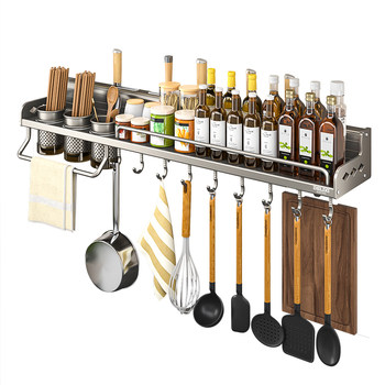 Delixi space aluminum kitchen storage shelf wall-mounted