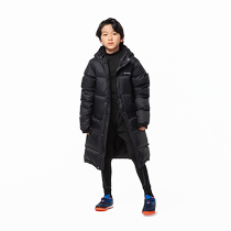 Decathlon childrens down jacket long style for boys and girls autumn and winter warm duck down new hooded thickened jacket KIDK