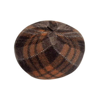 100 sheep wool, classic plaid hat, warm and stylish