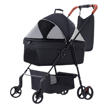 Pet stroller portable foldable dog stroller detachable outdoor cat stroller small and medium-sized dog stroller