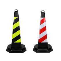 Rubber 90 high weighted square cone 11 catties road cone reflective cone thickened 13 catties ice cream barrel roadblock cone barrel customization