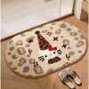 Special bathroom floor mats, bathroom door non-slip foot mats, household toilet thickened plush water-absorbent quick-drying carpets