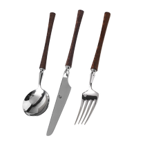 Kawashimaya stainless steel steak knife and fork set high-looking steak cutter special Western tableware knife fork and spoon three-piece set
