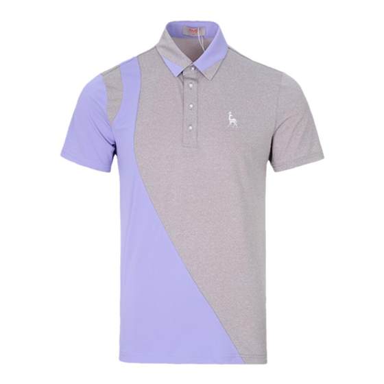 
SVG golf clothing men's spring new simple color block short-sleeved T-shirt lapel POLO shirt top