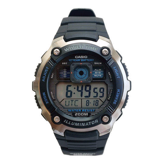 卡西欧手表男CASIO AE-2000W-1A 复古多功能运动游泳级防水电子表
