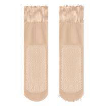 Socks and stockings for women thin anti-snatch crystal stockings summer wear-resistant dark flesh-colored summer cotton bottom non-slip mid-length socks