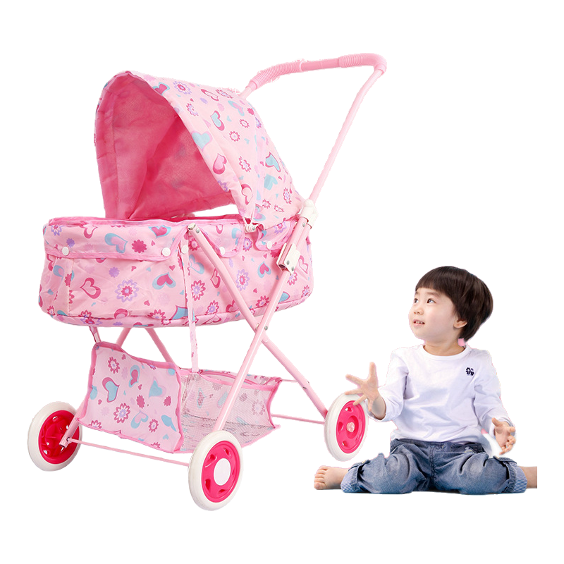 儿童手推车过家家女孩玩具婴儿女童购物小推车带娃娃3-4-5岁宝宝