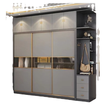 Signmaker Wardrobe Home Bedroom Sliding Door Sliding Door New Modern Simple Sliding Door High-End Wardrobe Internet Celebrity Large Wardrobe